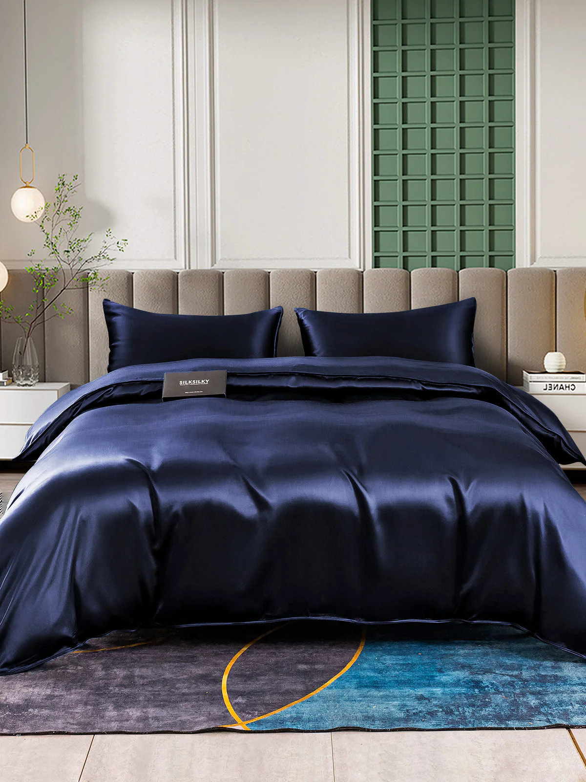 25Momme 3Pcs Silk Set Duvet Cover+2x Pillowcases - Image 12