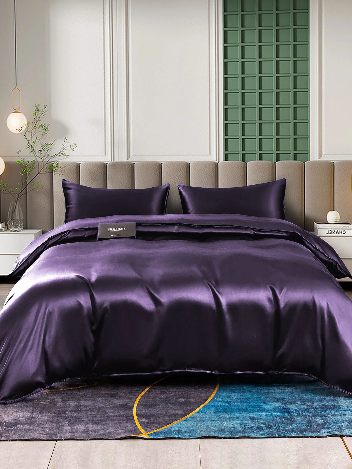25Momme 3Pcs Silk Set Duvet Cover+2x Pillowcases - Image 22