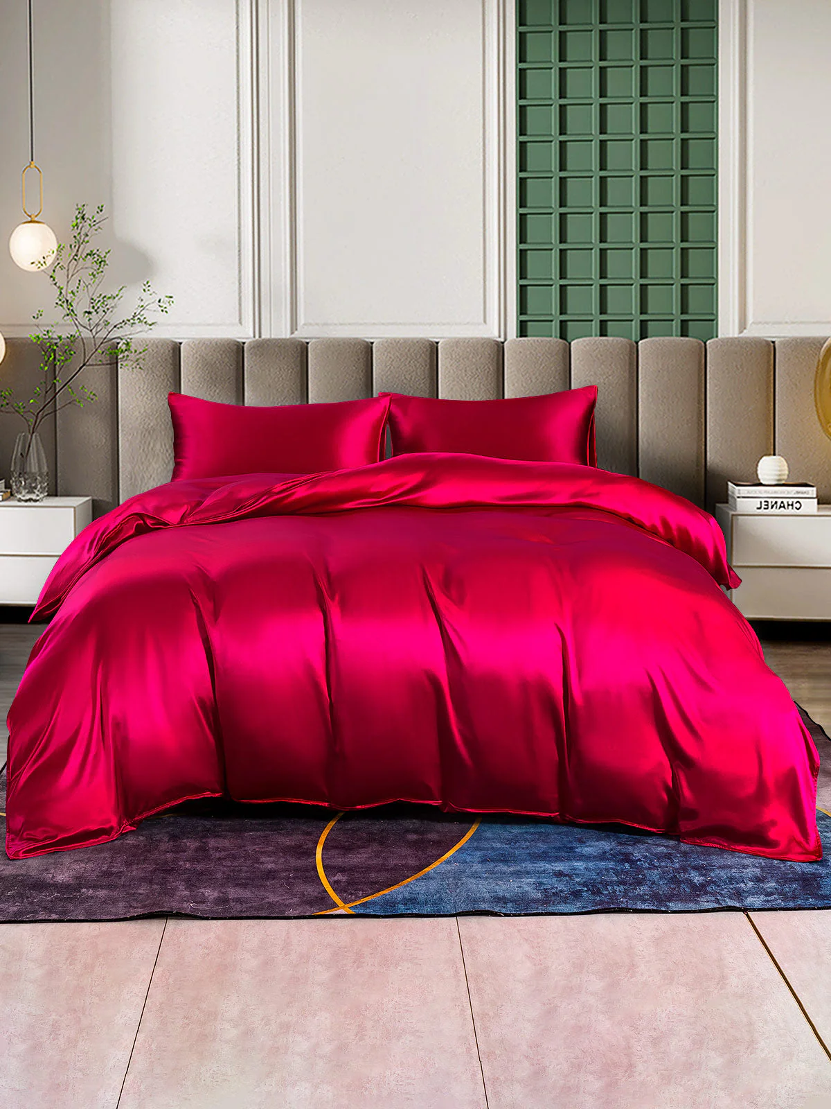 25Momme 4Pcs Silk Set Duvet Cover+Fitted Sheet+2x Pillowcases - Image 26