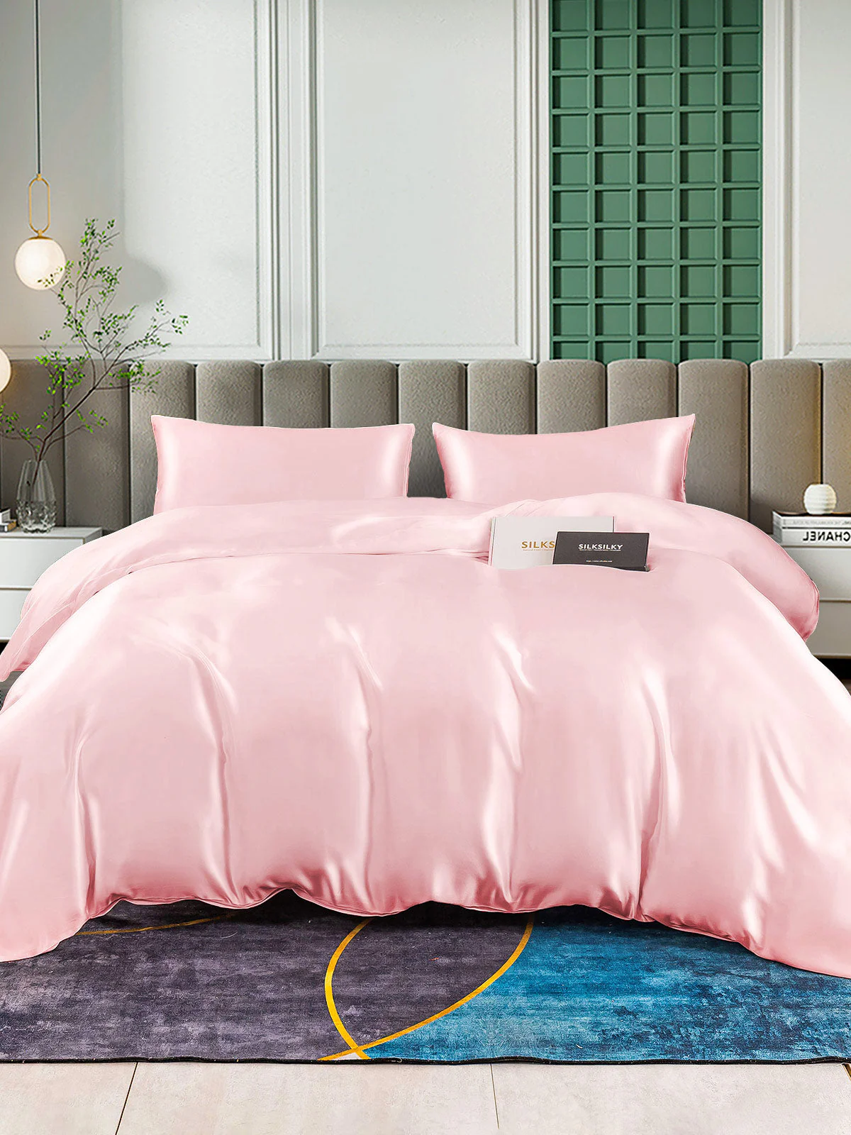 25Momme 4Pcs Silk Set Duvet Cover+Fitted Sheet+2x Pillowcases - Image 51