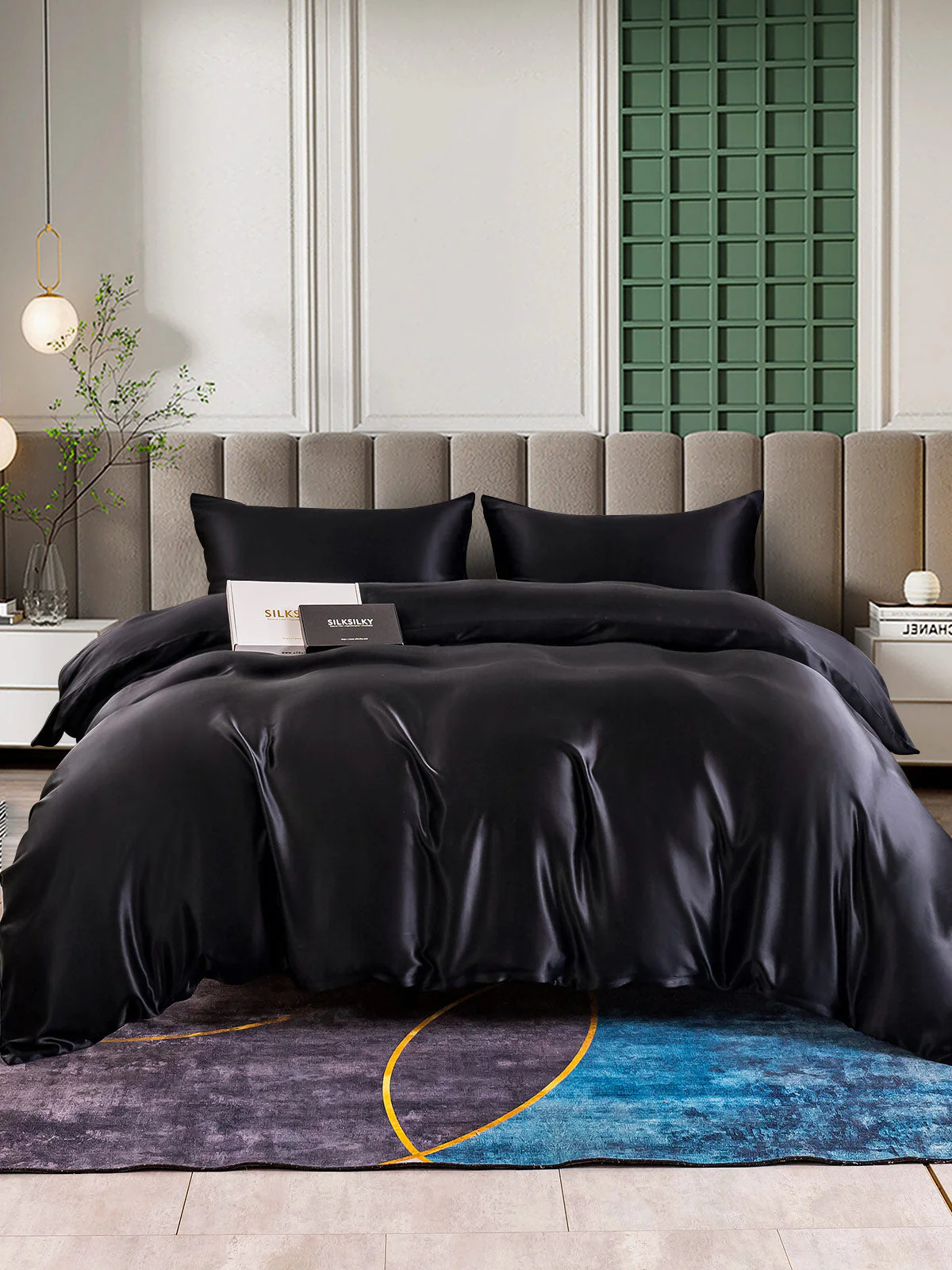 25Momme 4Pcs Silk Set Duvet Cover+Fitted Sheet+2x Pillowcases - Image 8