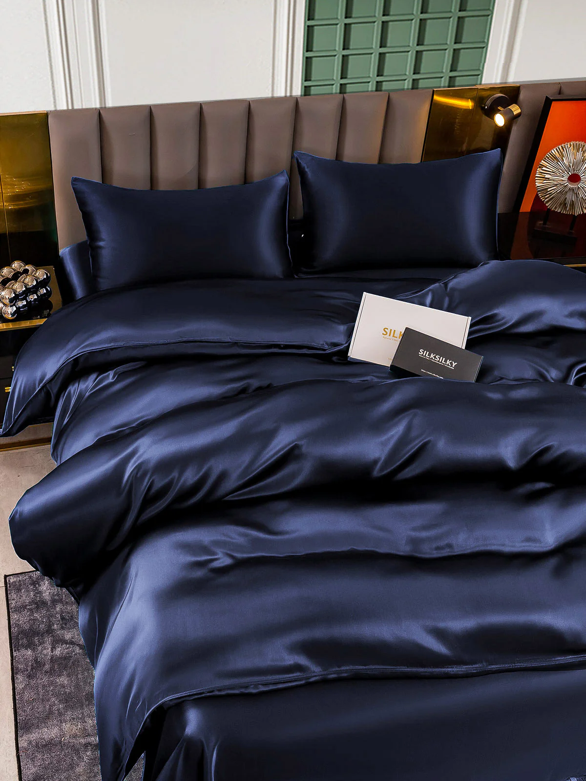 25Momme 4Pcs Silk Set Duvet Cover+Flat Sheet+2x Pillowcases - Image 14