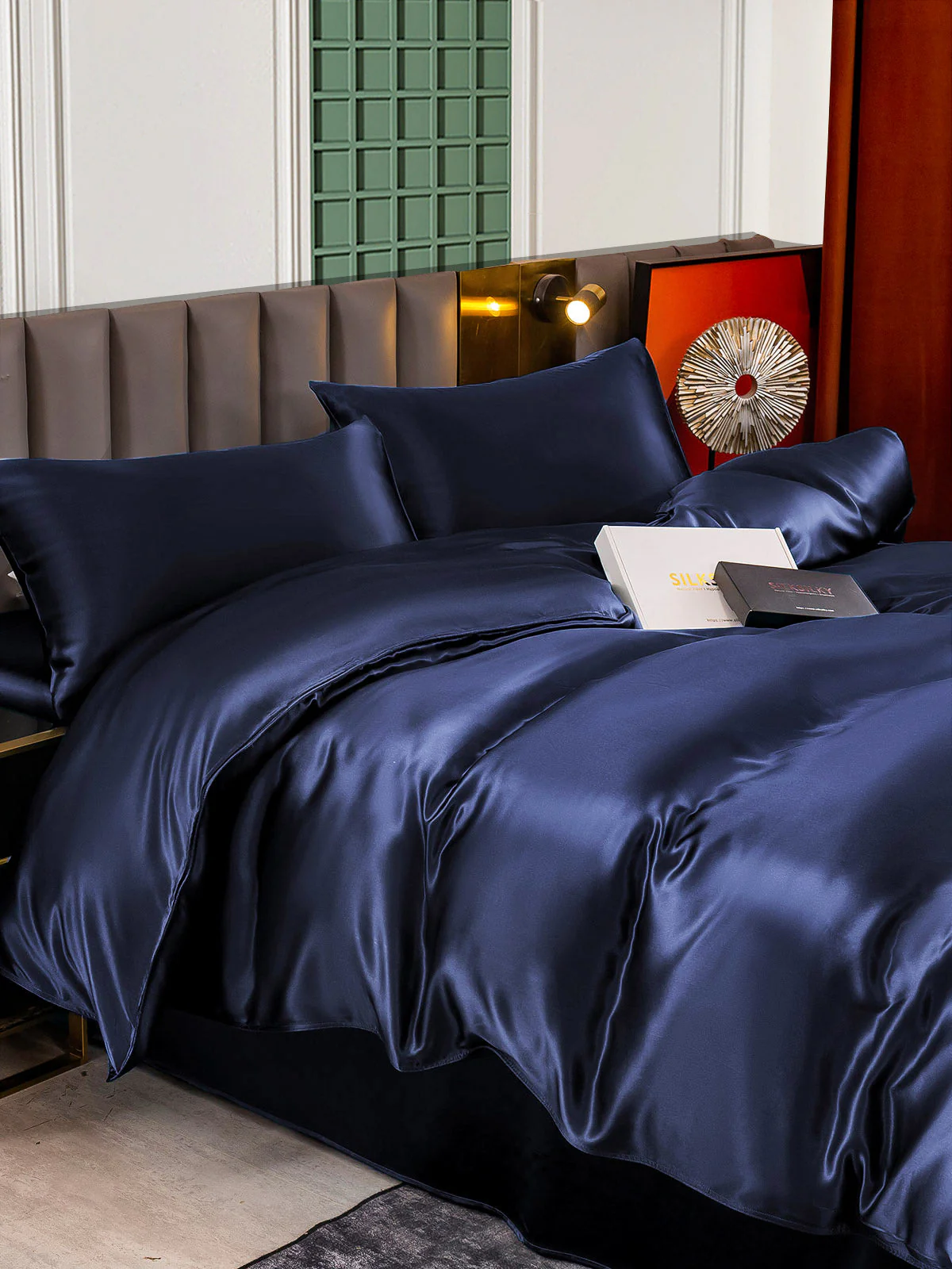 25Momme 4Pcs Silk Set Duvet Cover+Flat Sheet+2x Pillowcases - Image 15
