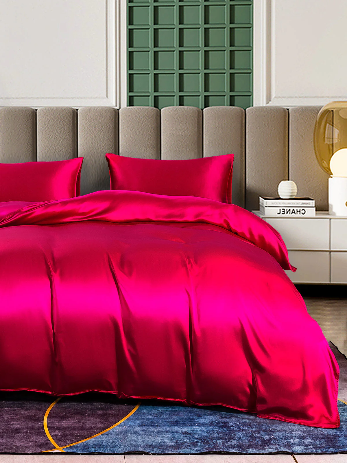 25Momme 4Pcs Silk Set Duvet Cover+Flat Sheet+2x Pillowcases - Image 20