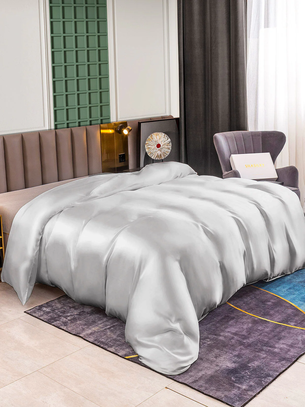 25Momme Mulberry Silk Seamless Duvet Cover (WITHOUT PILLOWCASES) - Image 13