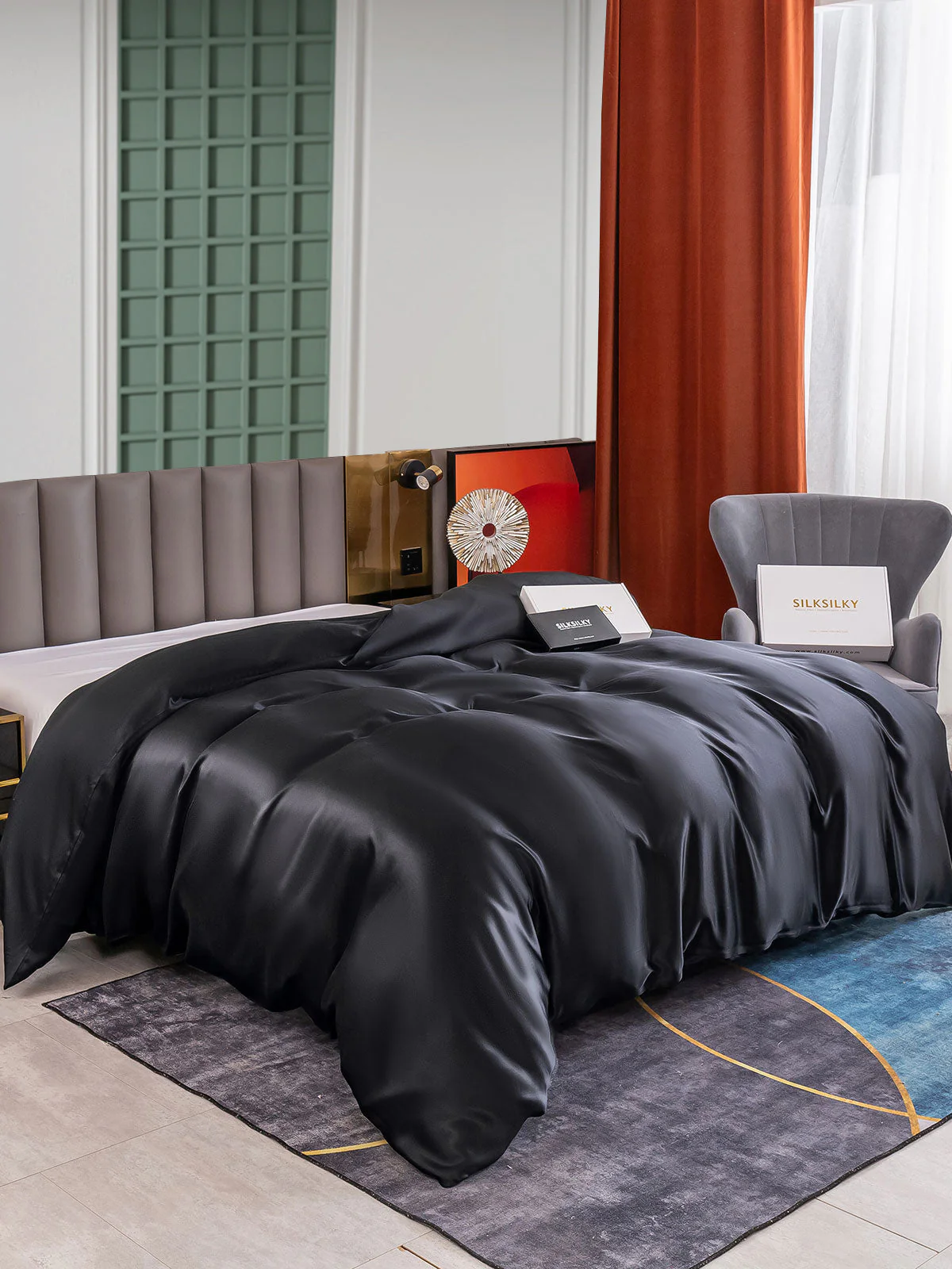 25Momme Mulberry Silk Seamless Duvet Cover (WITHOUT PILLOWCASES) - Image 28