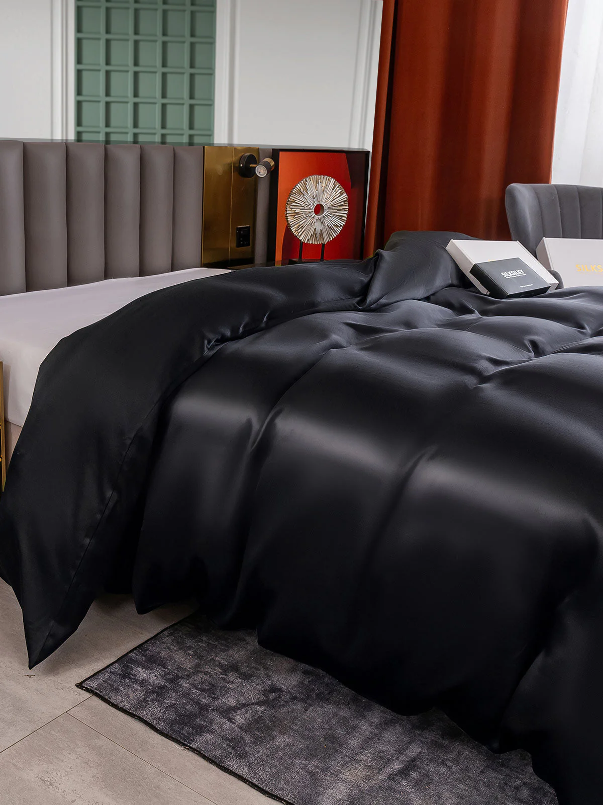 25Momme Mulberry Silk Seamless Duvet Cover (WITHOUT PILLOWCASES) - Image 29
