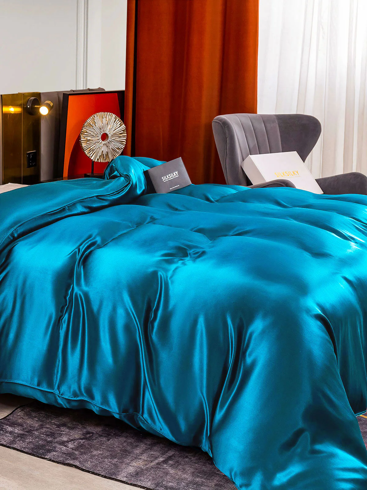 25Momme Mulberry Silk Seamless Duvet Cover (WITHOUT PILLOWCASES) - Image 33
