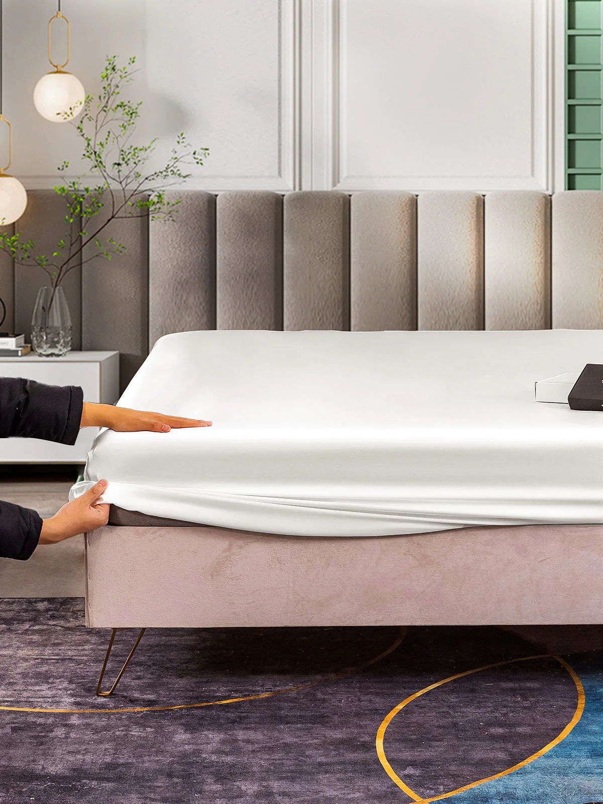 25Momme Mulberry Silk Seamless Fitted Sheet - Image 3