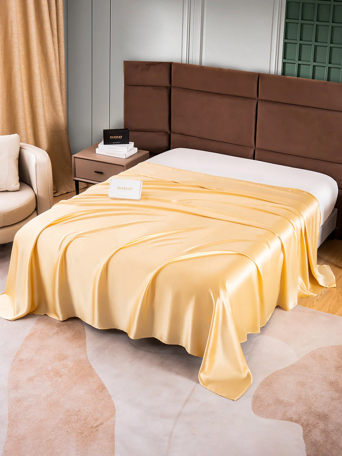 25Momme Mulberry Silk Seamless Flat Sheet - Image 22