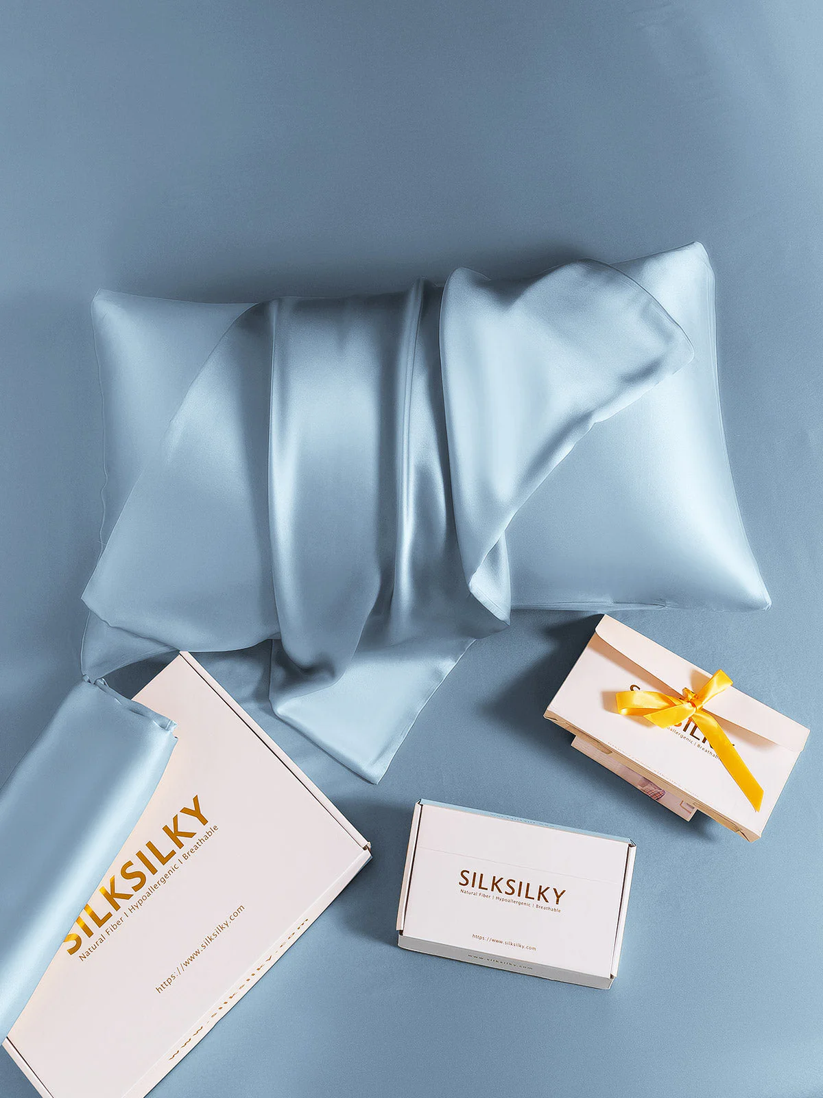 2Pcs 19Momme Pure Silk Pillowcases Bundle - Hidden Zipper - Image 105