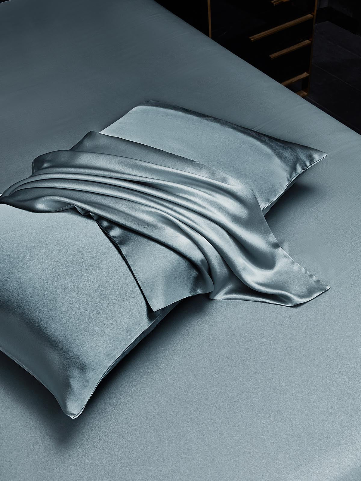 2Pcs 19Momme Pure Silk Pillowcases Bundle - Hidden Zipper - Image 127
