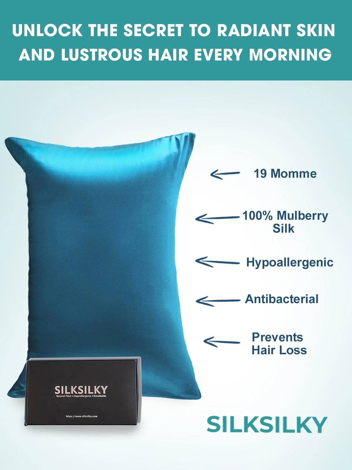2Pcs 19Momme Pure Silk Pillowcases Bundle - Hidden Zipper - Image 52