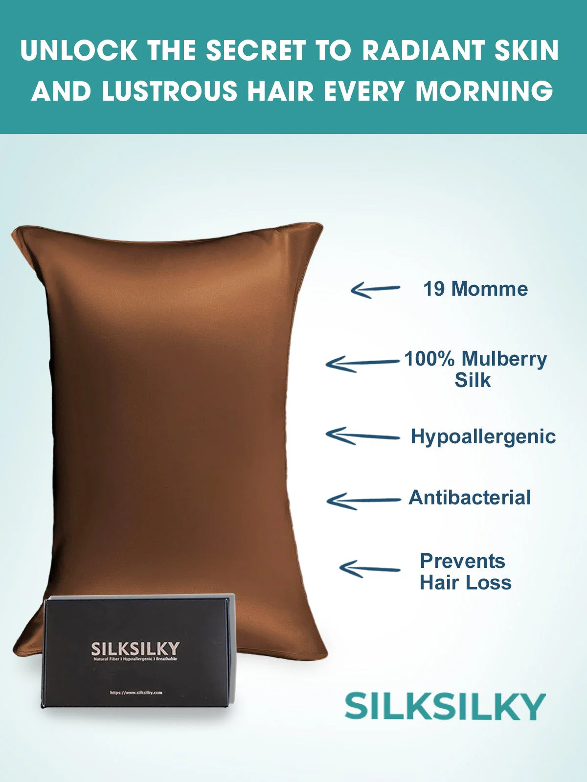 2Pcs 19Momme Pure Silk Pillowcases Bundle - Hidden Zipper - Image 89