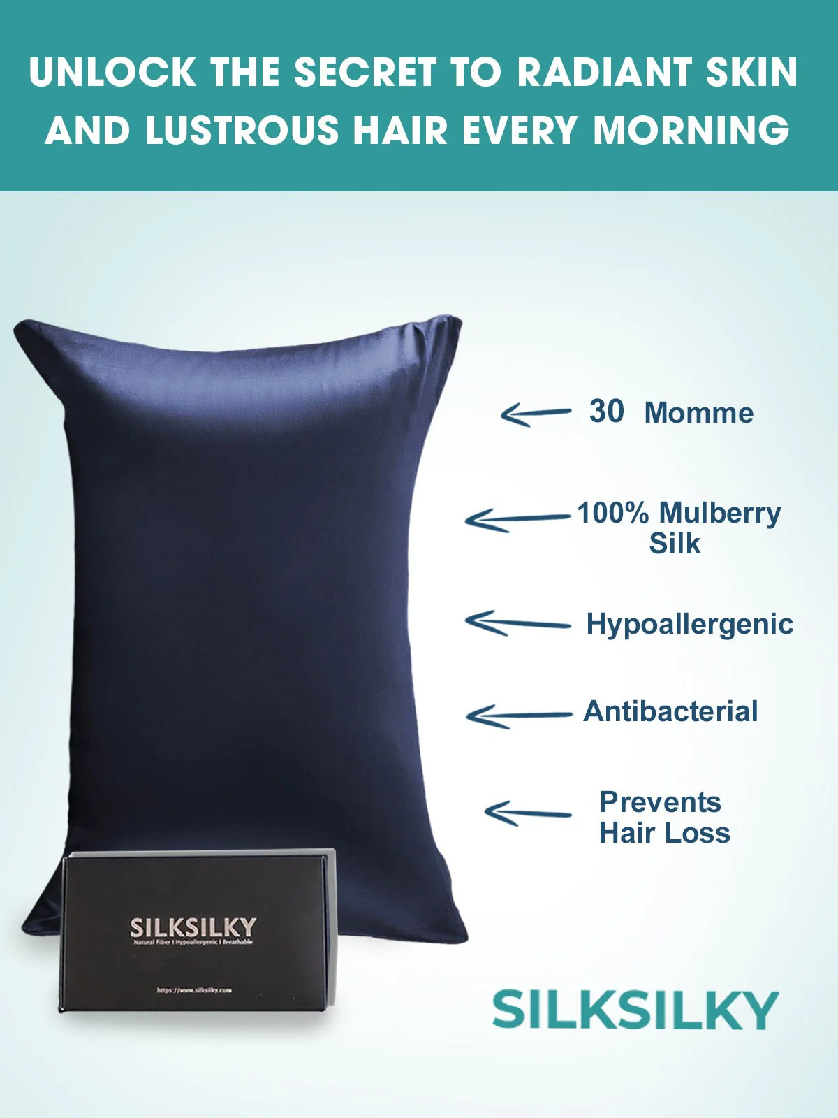 2Pcs 30Momme 100% Silk Pillowcases Bundle- Envelope - Image 39