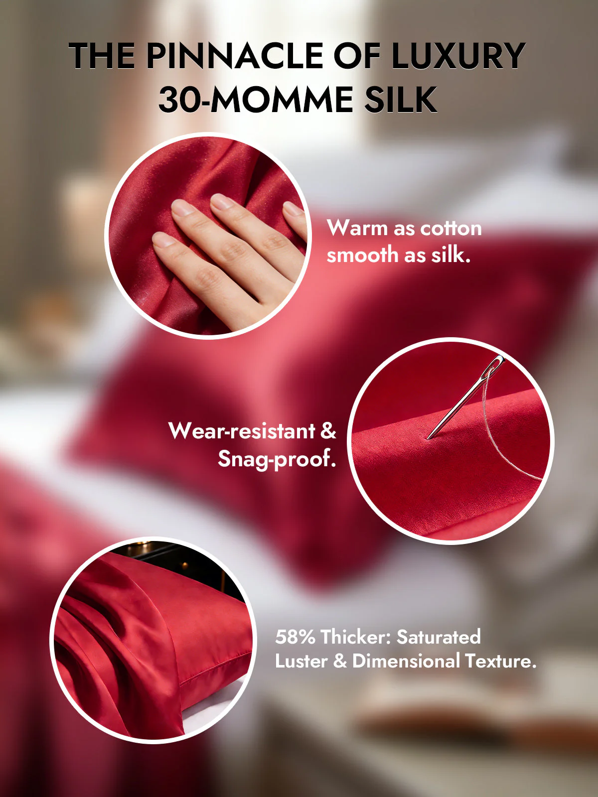 2Pcs 30Momme 100% Silk Pillowcases Bundle- Hidden Zipper - Image 30