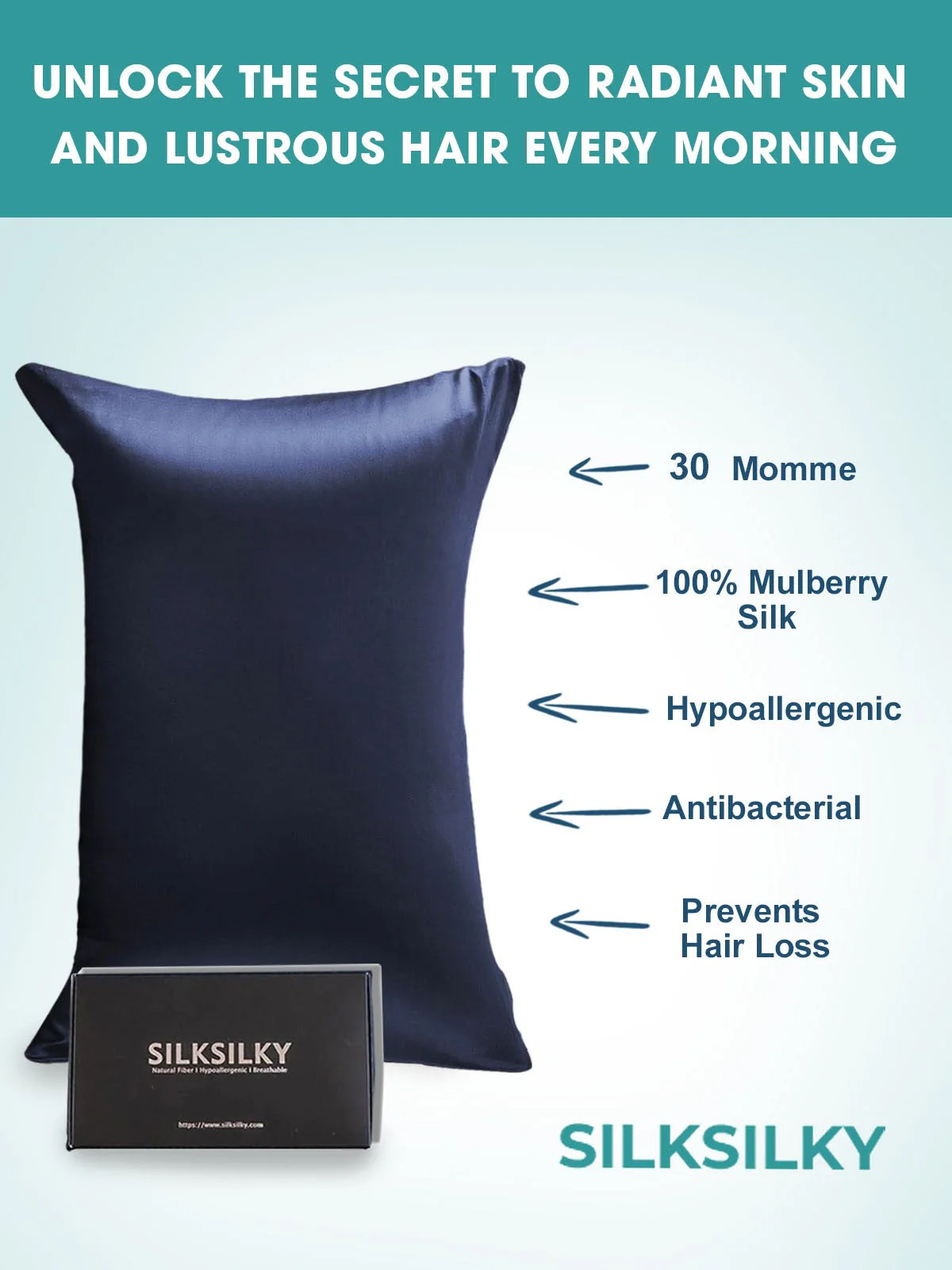 30Momme Luxurious 100% Silk Pillowcase - Envelope - Image 42