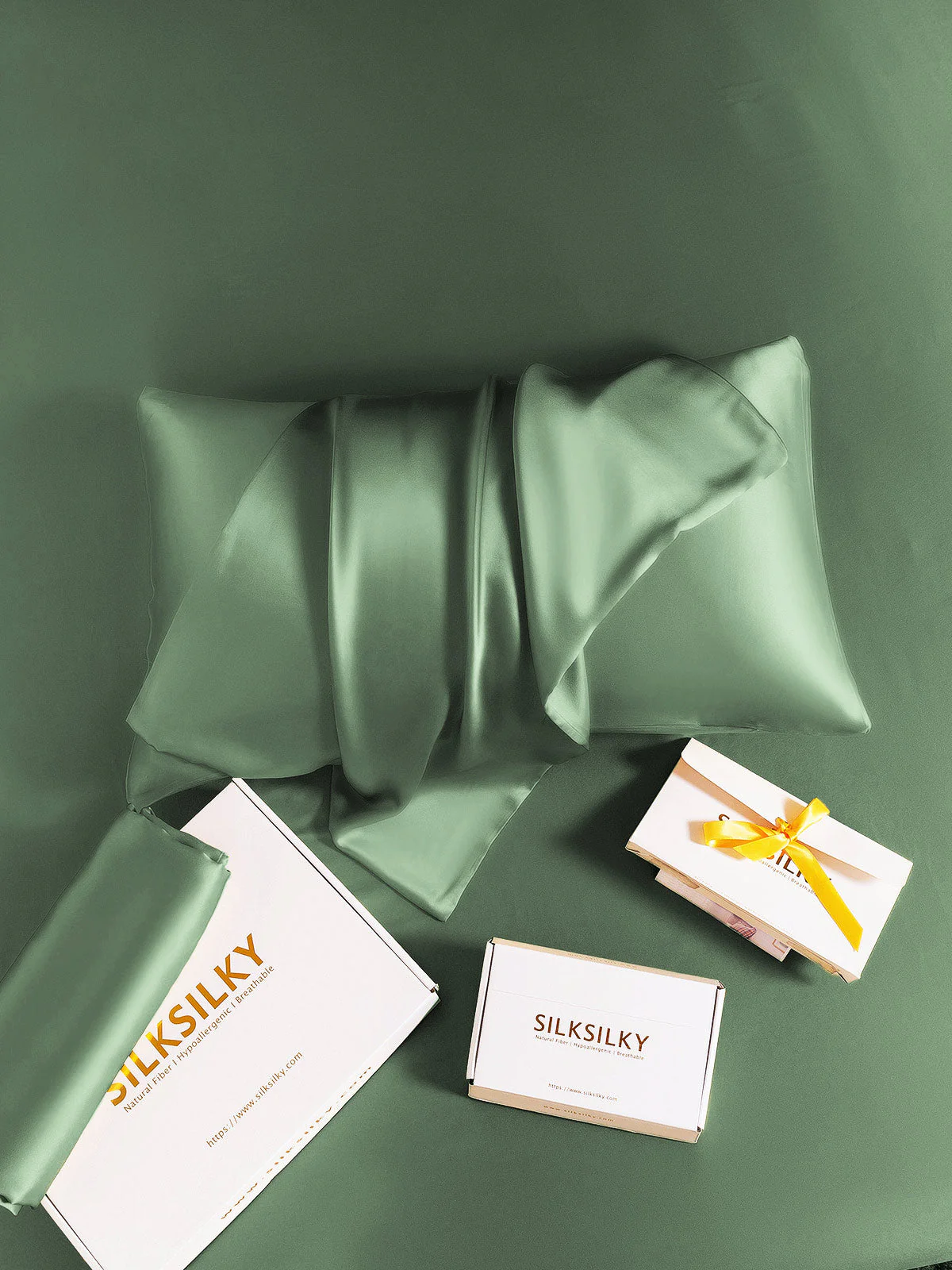 30Momme Luxurious 100% Silk Pillowcase - Hidden Zipper - Image 55