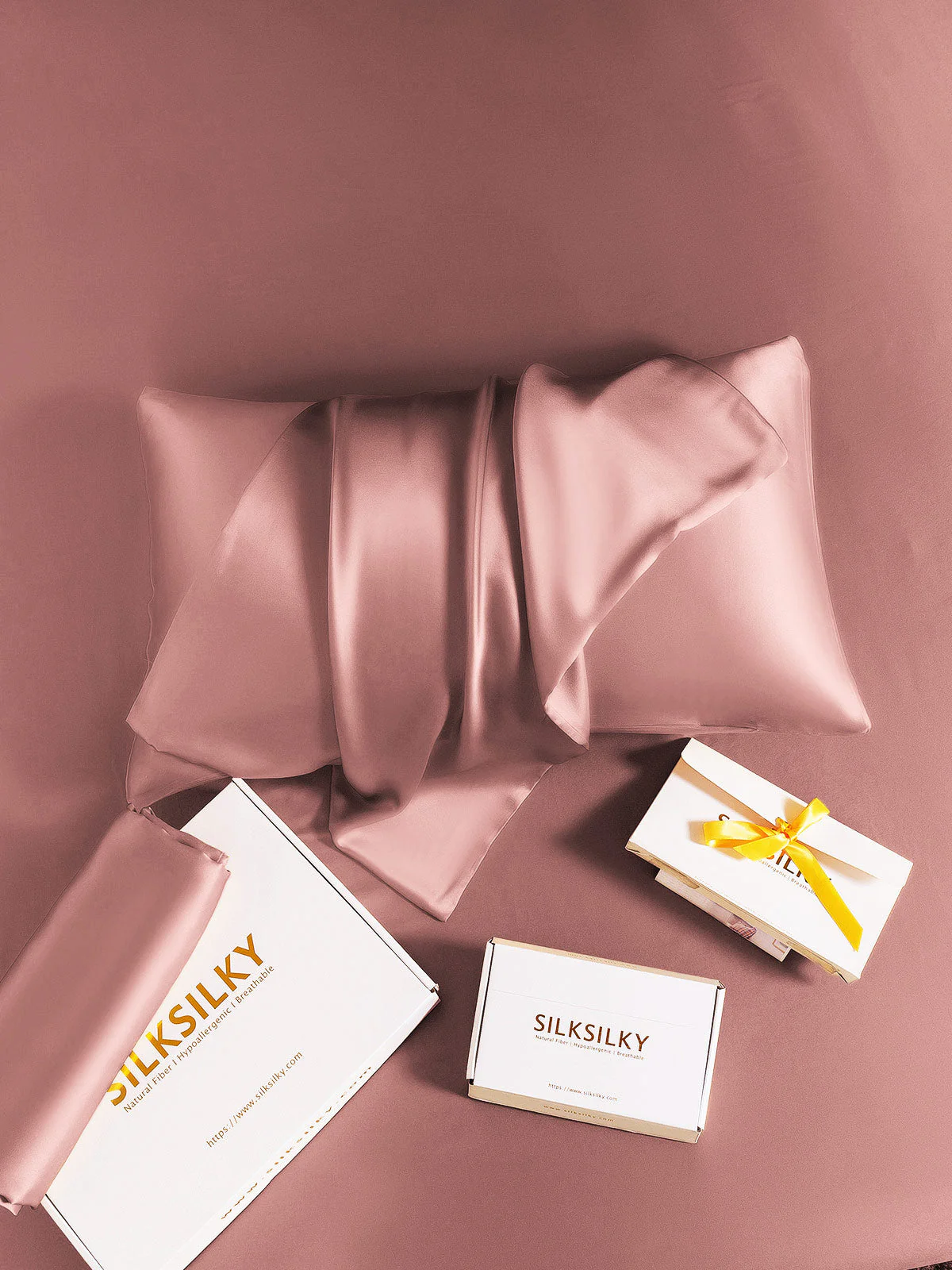 30Momme Luxurious 100% Silk Pillowcase - Hidden Zipper - Image 66