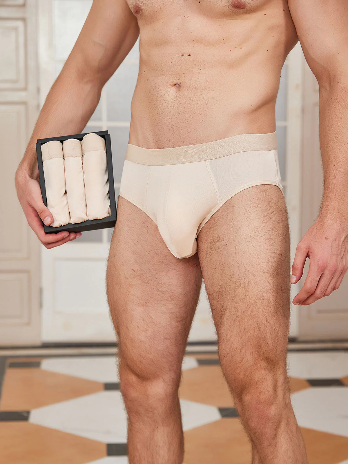 3Pcs Men Briefs Breathable Pure Silk Underwear - Image 11
