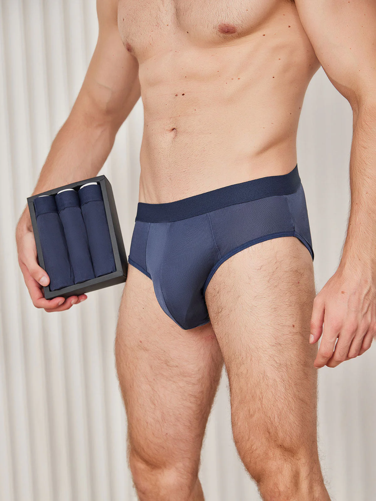 3Pcs Men Briefs Breathable Pure Silk Underwear - Image 15