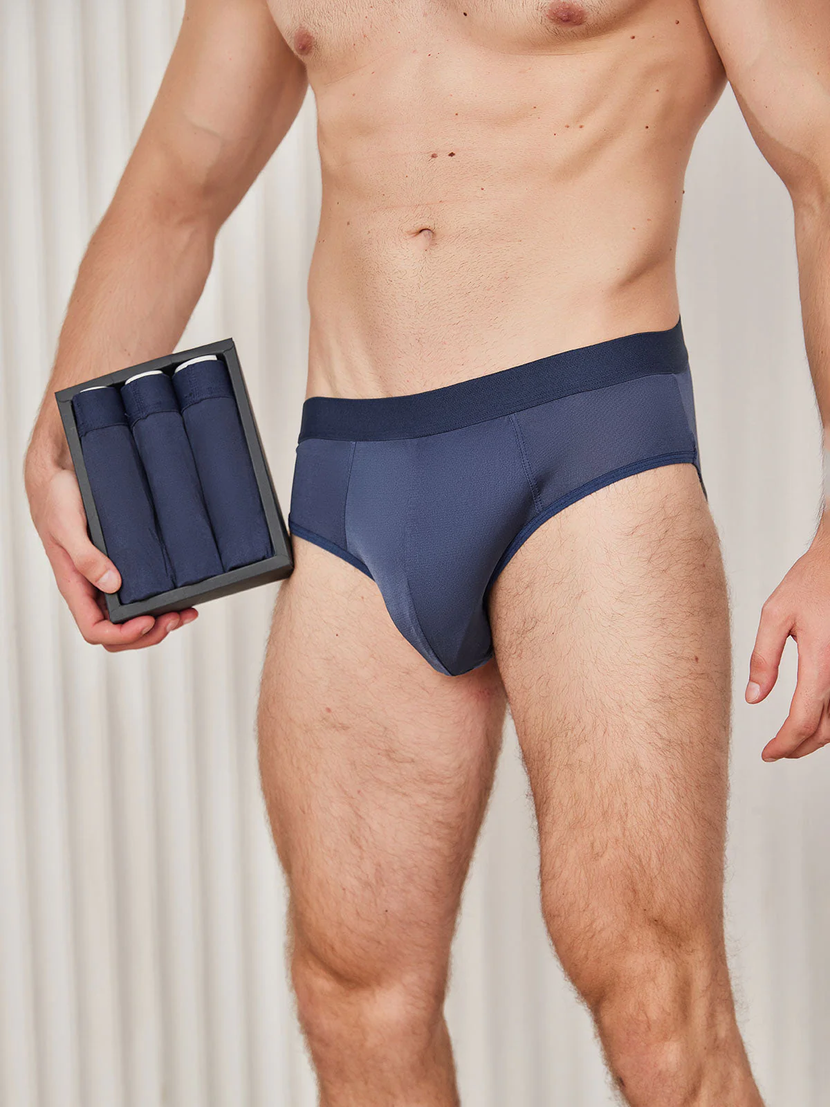 3Pcs Men Briefs Breathable Pure Silk Underwear - Image 16