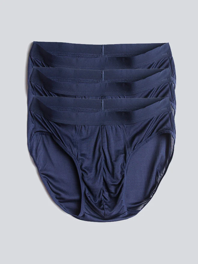 3Pcs Men Briefs Breathable Pure Silk Underwear - Image 19