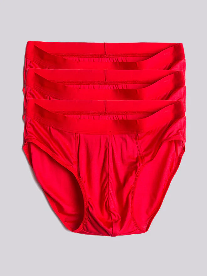 3Pcs Men Briefs Breathable Pure Silk Underwear - Image 24