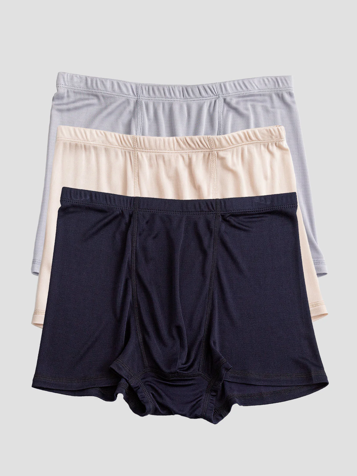 3Pcs Men‘s Pure Silk Boxer Briefs Underwear - Image 18