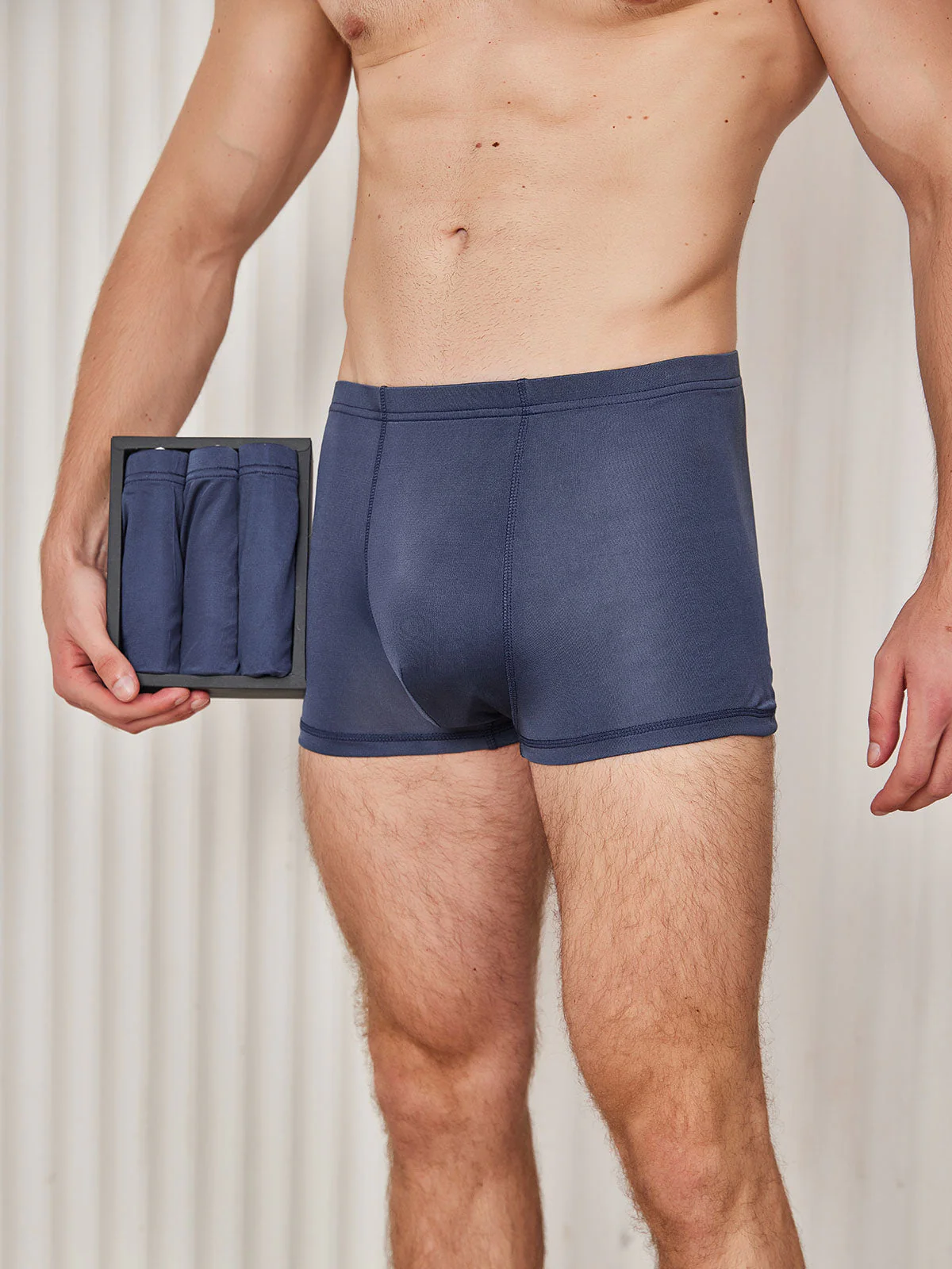 3Pcs Men‘s Pure Silk Boxer Briefs Underwear - Image 5