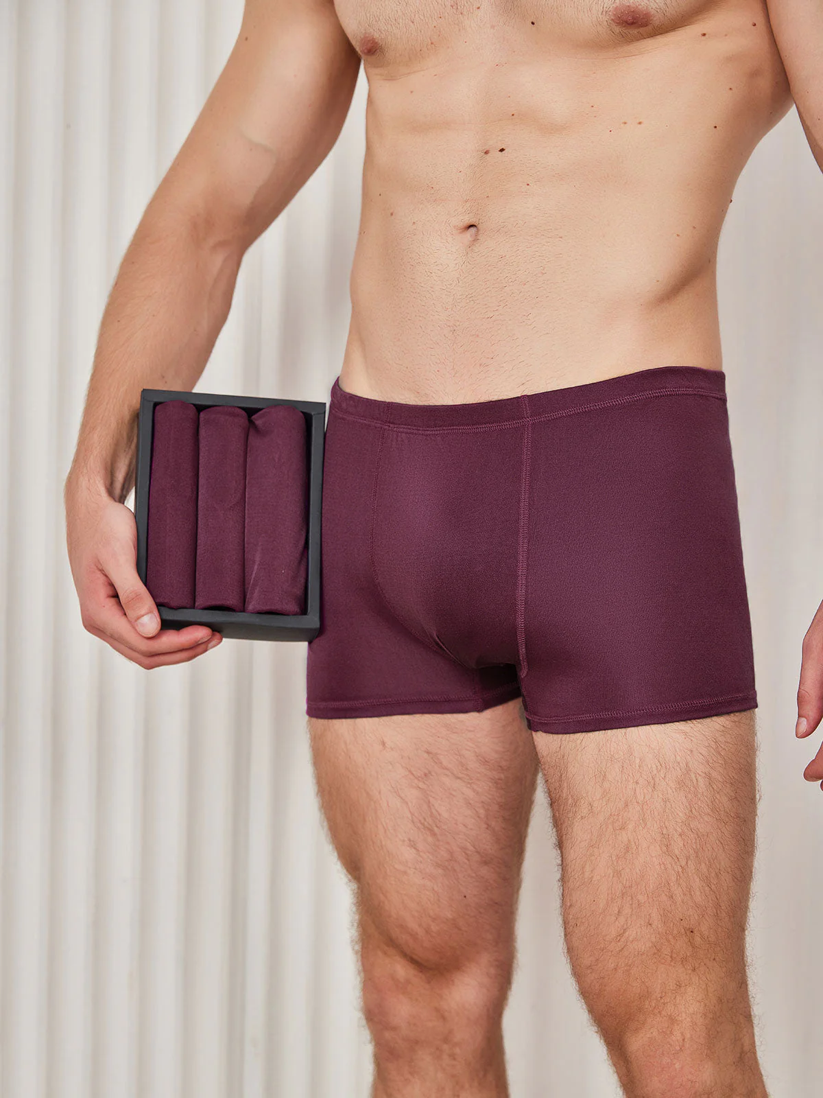3Pcs Men‘s Pure Silk Boxer Briefs Underwear - Image 8