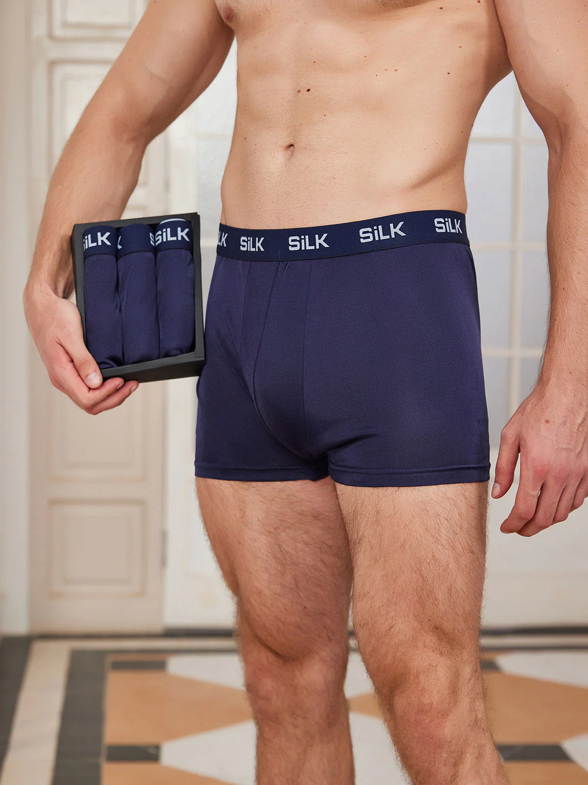 3Pcs Men‘s Ultra Soft Comfy Pure Silk Boxer Underwear - Image 3