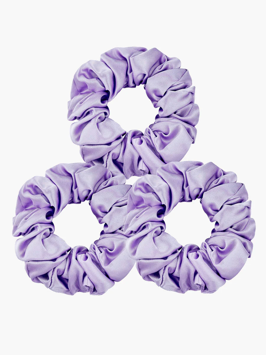 3Pcs Bundle Pure Silk Large Hair Scrunchies - 3.5cm - Image 29
