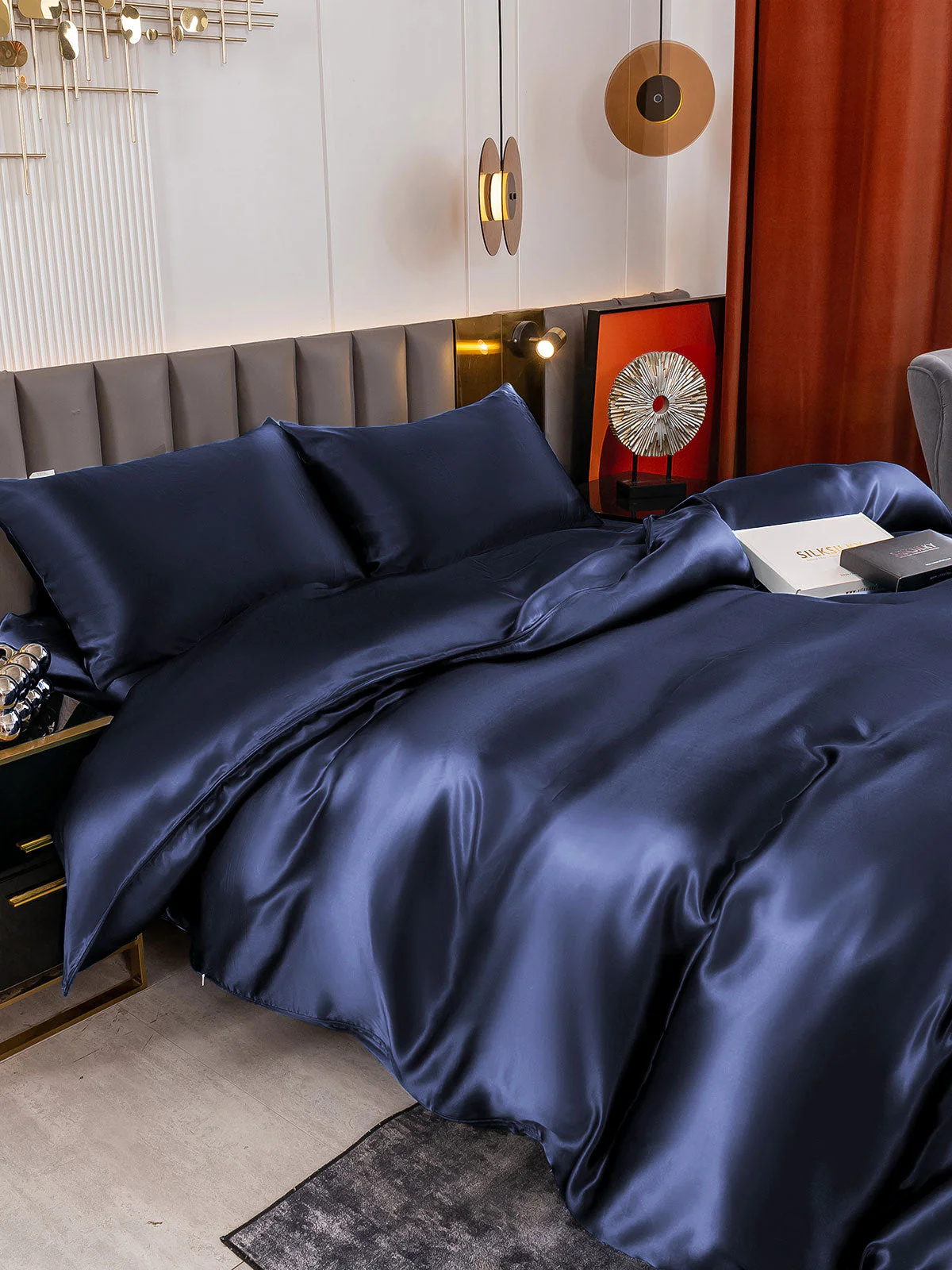 19Momme 4Pcs Silk Set Duvet Cover+Fitted Sheet+2x Pillowcases - Image 14