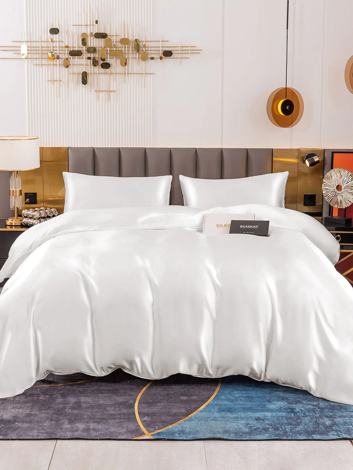 19Momme 4Pcs Silk Set Duvet Cover+Fitted Sheet+2x Pillowcases - Image 15