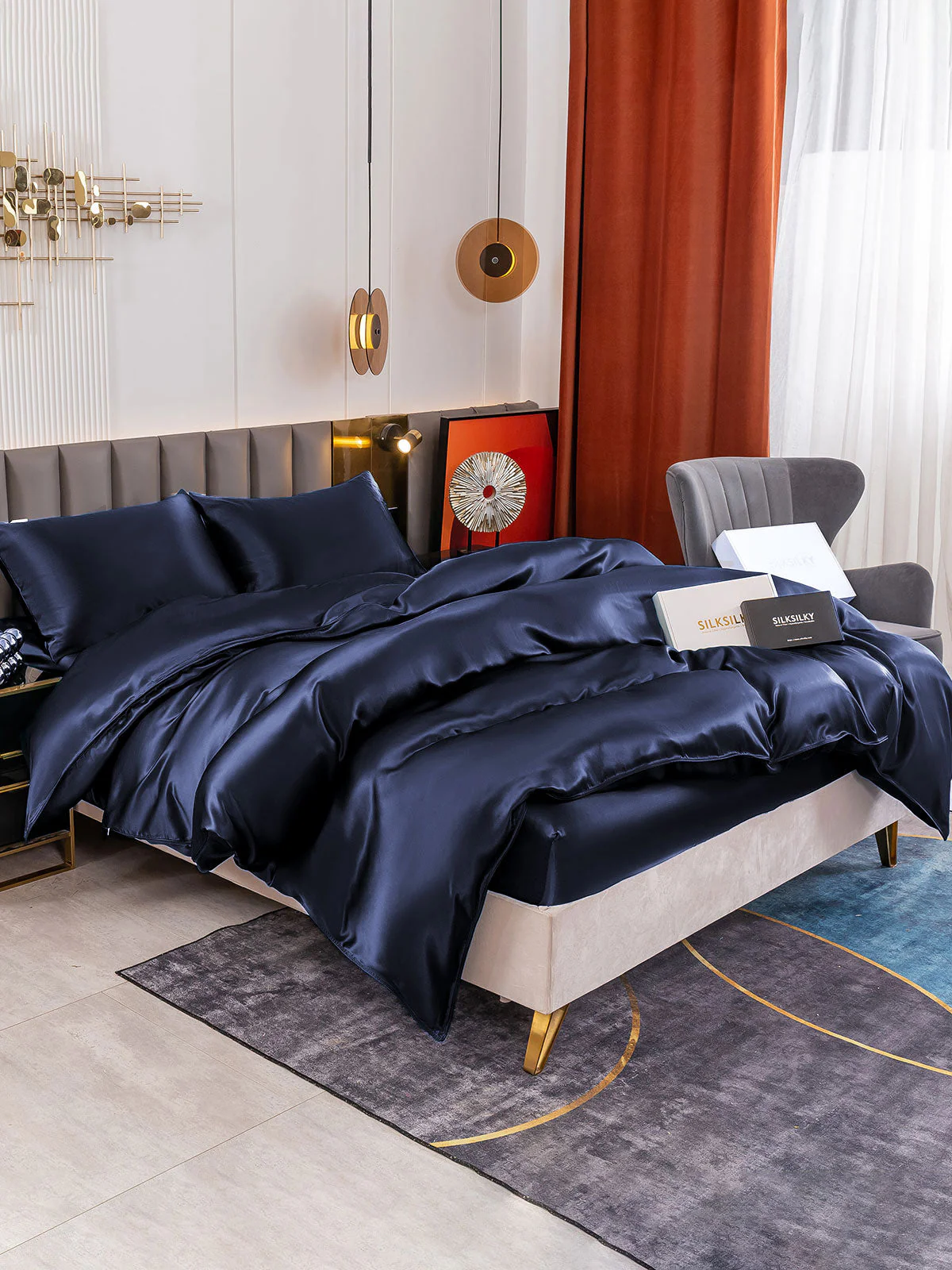 19Momme 4Pcs Silk Set Duvet Cover+Fitted Sheet+2x Pillowcases - Image 9