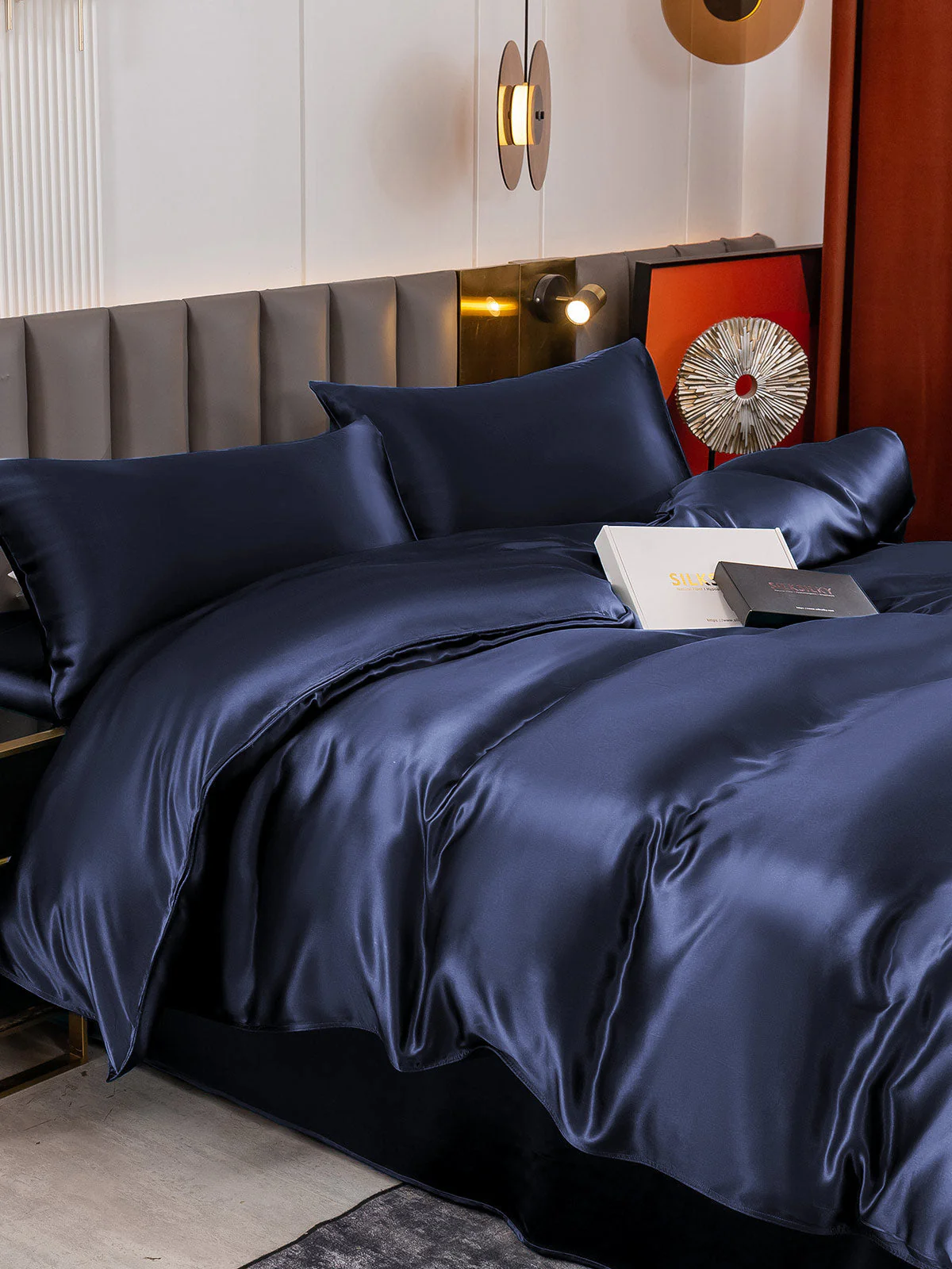 19Momme 4Pcs Silk Set Duvet Cover+Flat Sheet+2x Pillowcases - Image 31