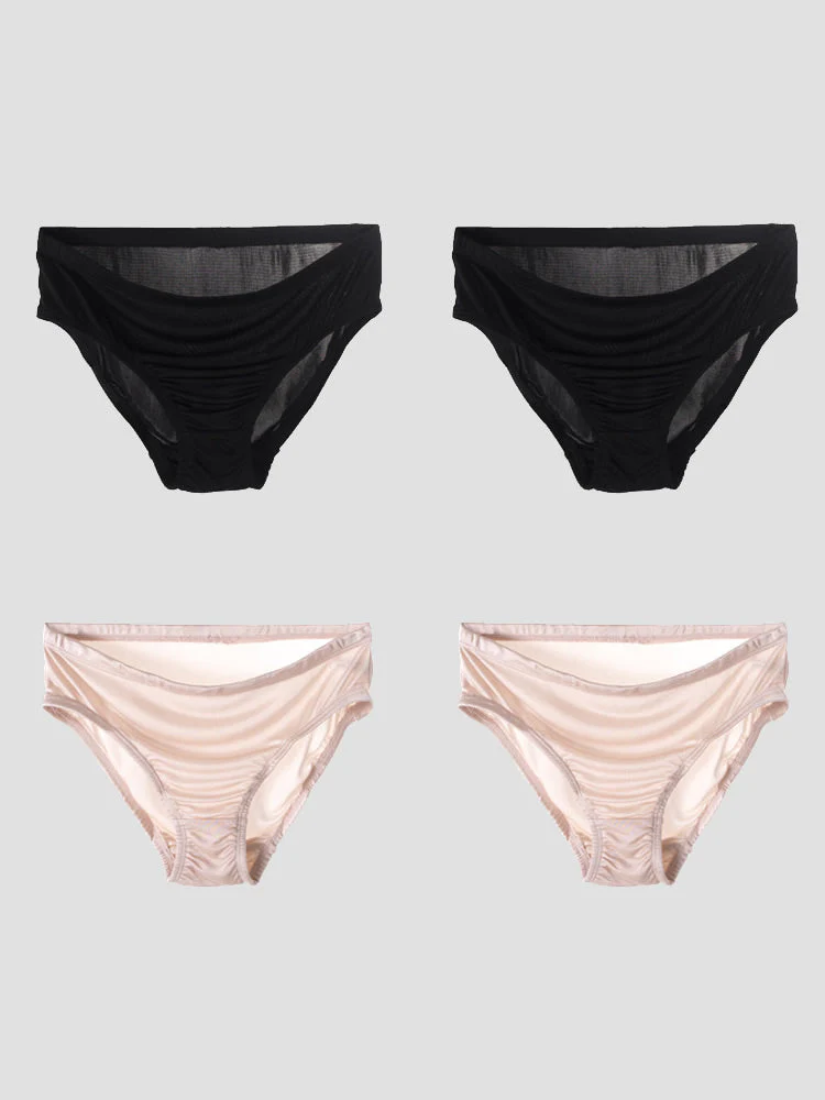 4Pcs Mulberry Silk Jersey Panties (Bra NOT Included) - Image 37