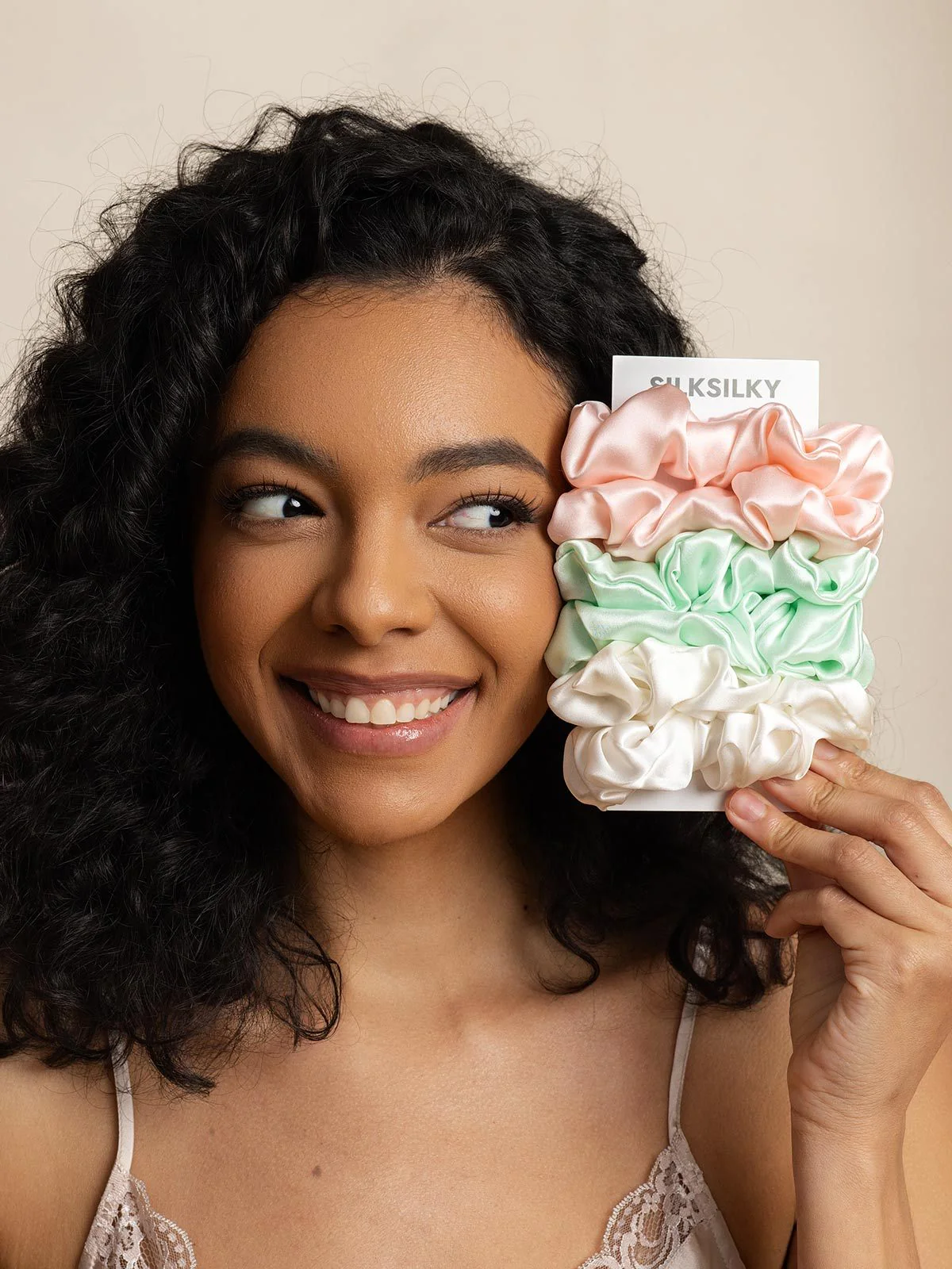 6Pcs Bundle Pure Silk Large Hair Scrunchies - 3.5cm - Image 15