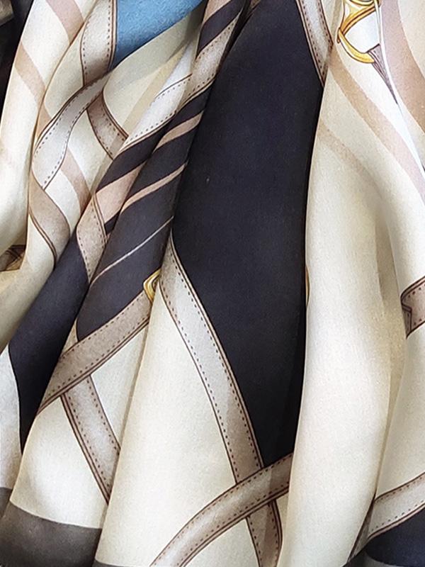 Blue Serenity Long Silk Scarf - Image 3