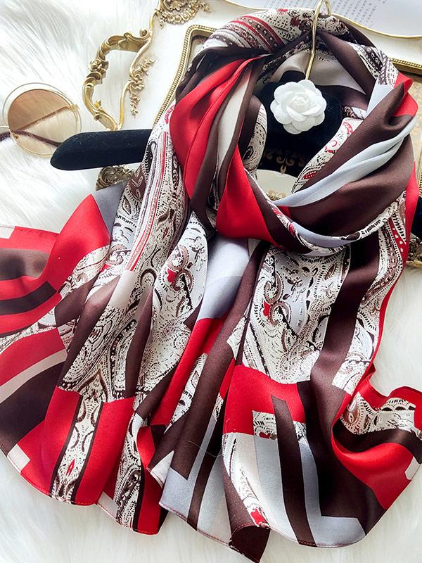 Classic Stripes Long Silk Scarf - Image 3