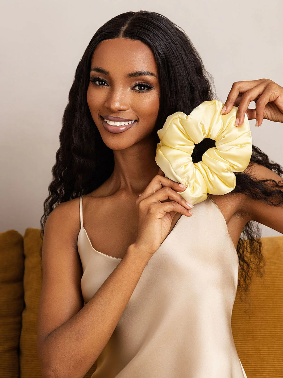 Pure Silk Soft Oversized Hair Scrunchie - 8cm - Image 14