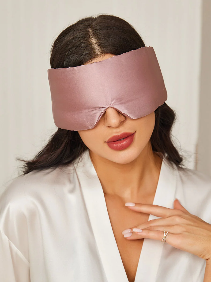 Adjustable Velcro Wrap-Around Silk Sleep Eye Mask - Image 17