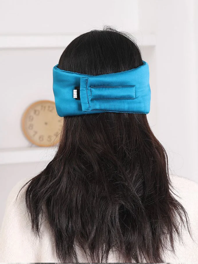 Adjustable Velcro Wrap-Around Silk Sleep Eye Mask - Image 9