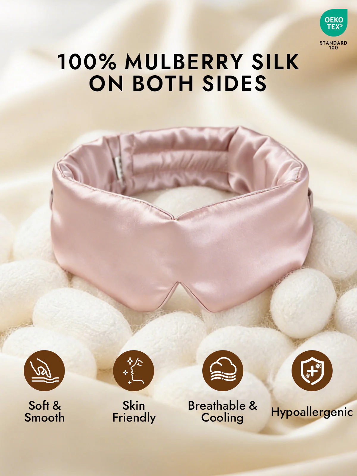 Elegant One Piece Silk Sleep Eye Mask - Image 2