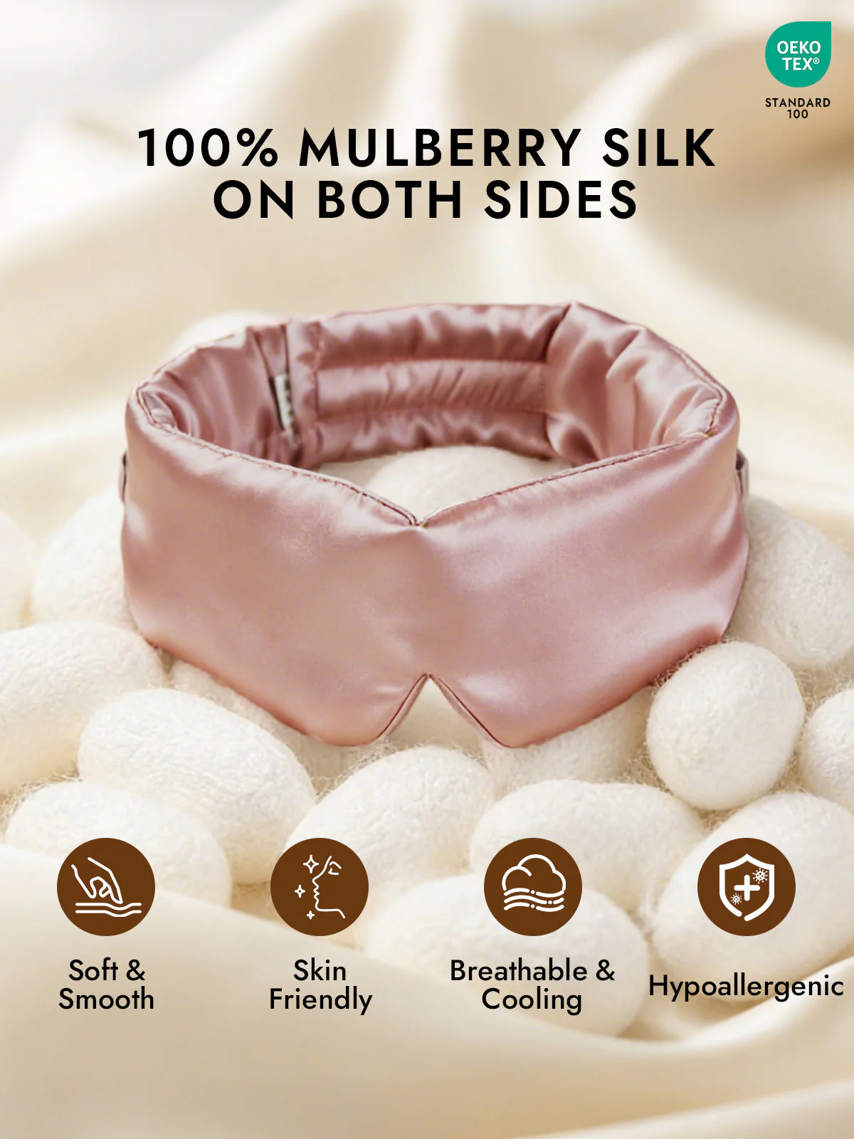 Elegant One Piece Silk Sleep Eye Mask - Image 20