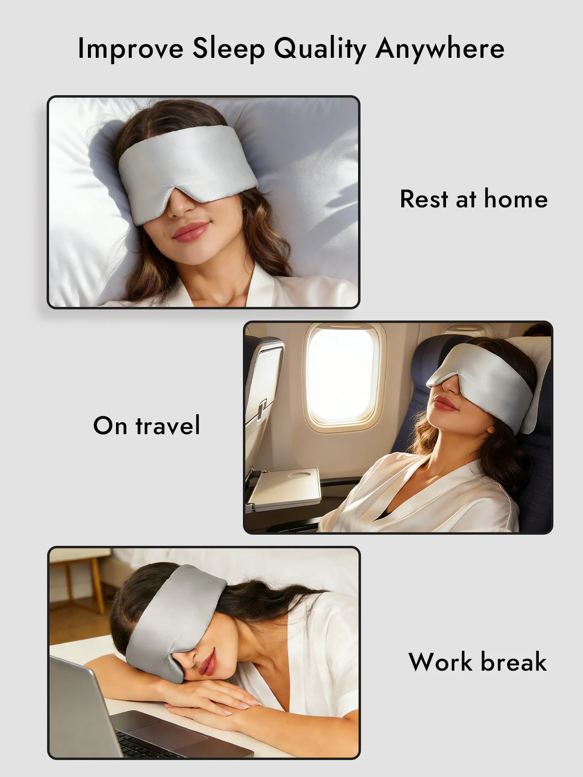 Elegant One Piece Silk Sleep Eye Mask - Image 48