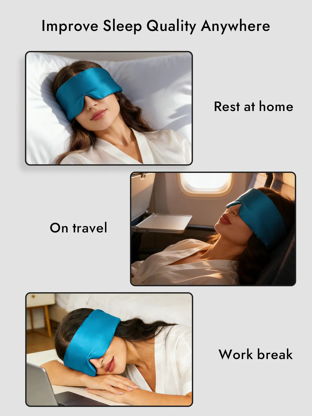 Elegant One Piece Silk Sleep Eye Mask - Image 54