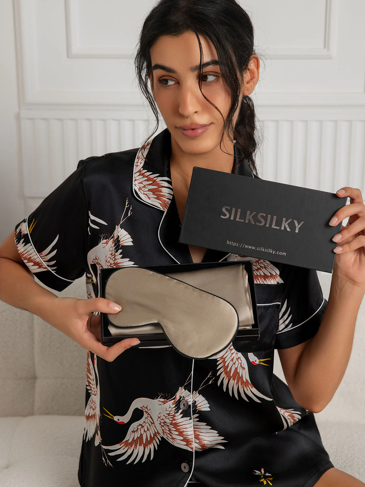 Gift Set - 19Momme 100% Mulberry Silk Pillowcase & Eye Mask - Image 21