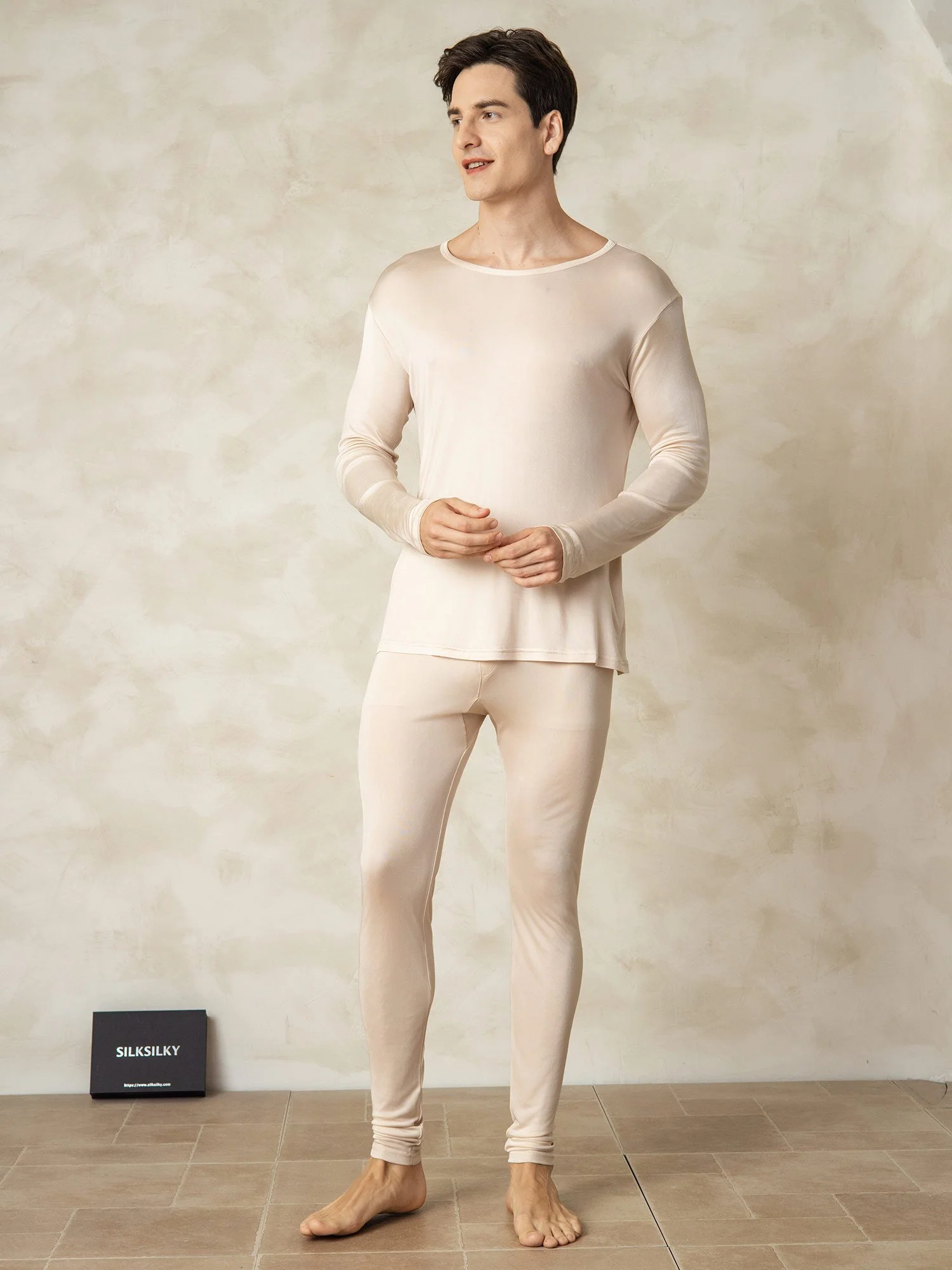 Men's Silk Jersey Long Sleeve Long Johns - Image 12